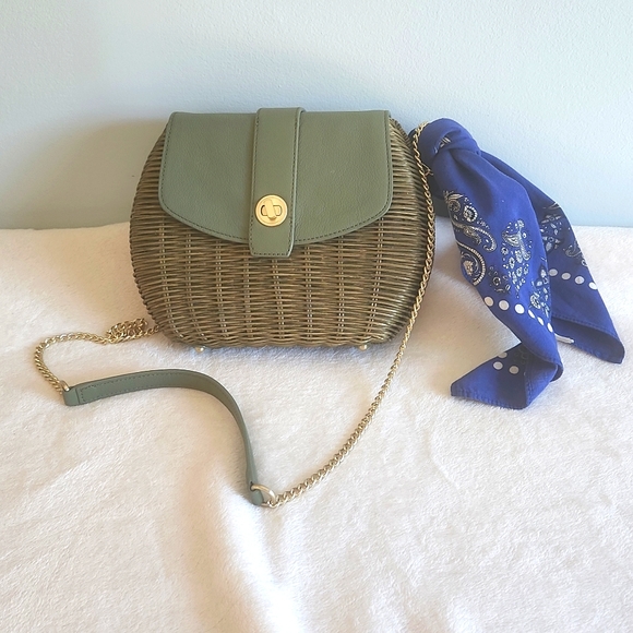 Western Cotton Scarf Women's Royal Blue , 20 inX 21 in. Border of White Dots. - Picture 5 of 8